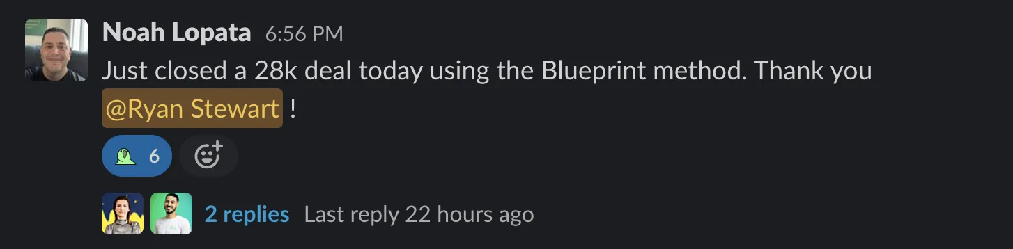 Blueprint member win