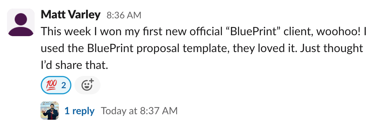 Blueprint member win