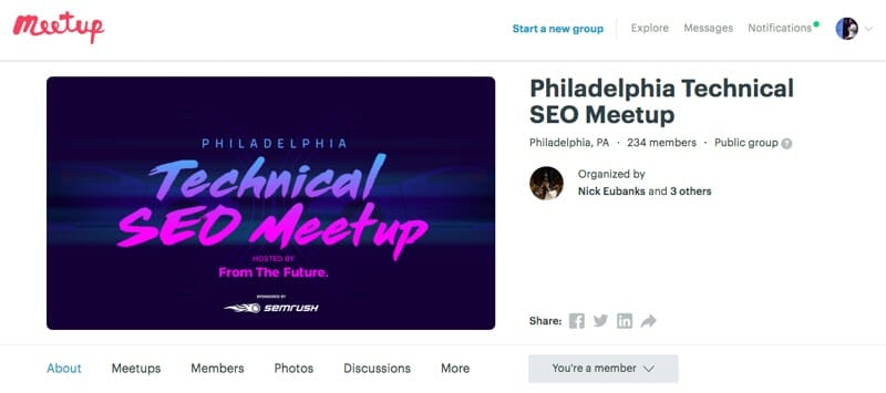 meetup seo lead gen