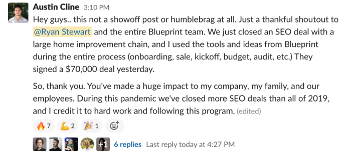 Blueprint member win