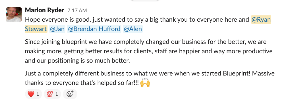 Blueprint member win